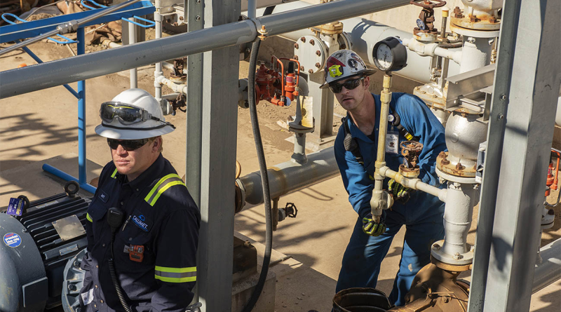 Some of the team at Calumet on the work site