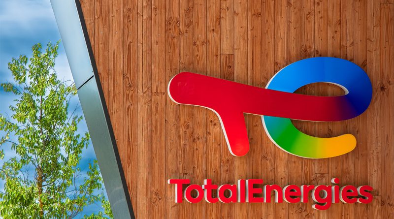 TotalEnergies logo on wall to support Caribbean renewable energy project
