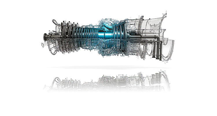 a Mitsubishi Power hydrogen gas turbine.