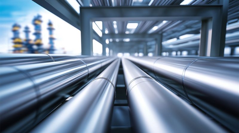 Clean energy module on an industrial site converting natural gas into hydrogen and solid carbon nanomaterials.